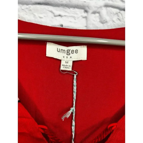 NWT Umgee red boho dress, size M. - Picture 7 of 10
